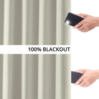 Rideaux occultants 100 % en faux lin exclusifs, bloquant la chaleur et la lumière (1 panneau)
