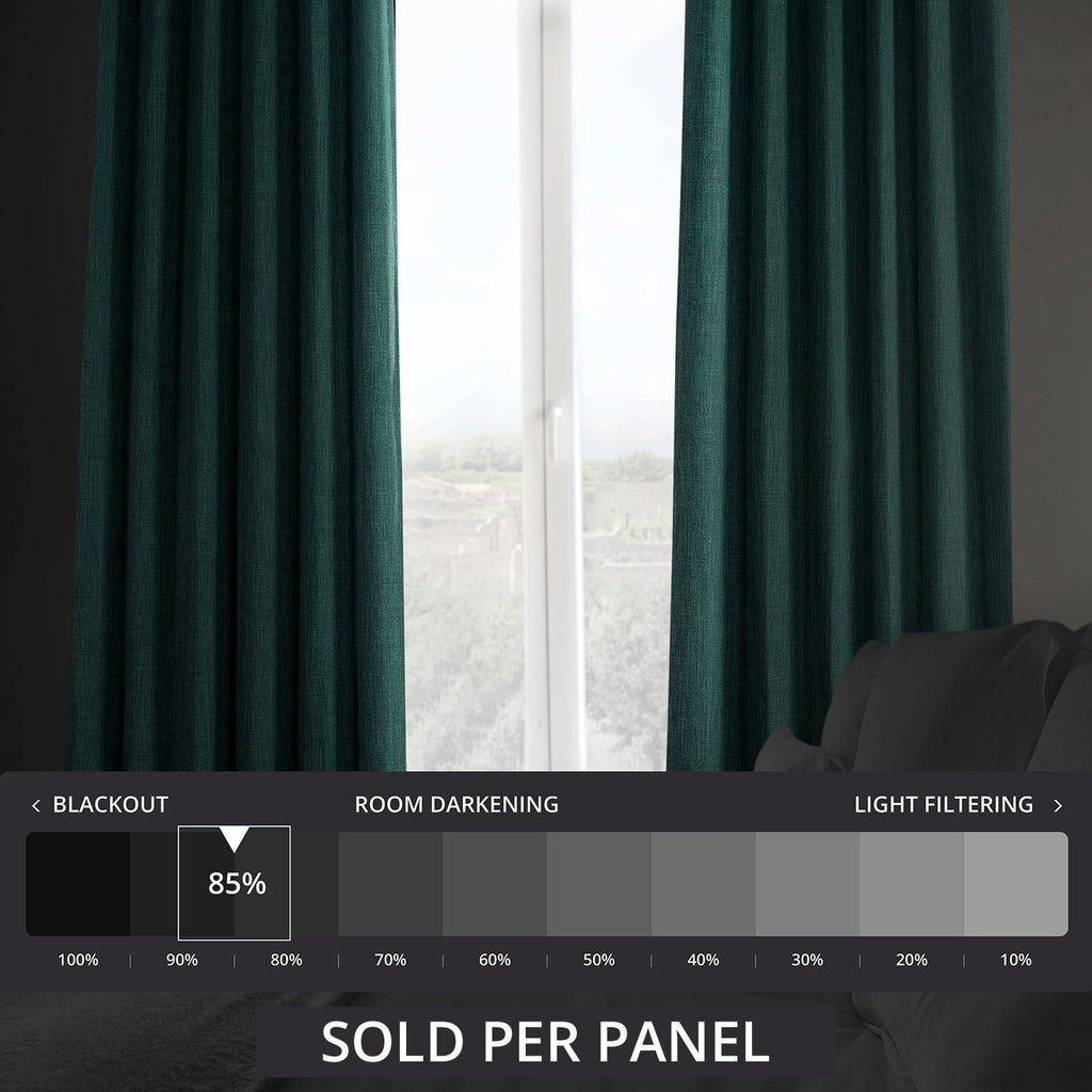 Rideau occultant en faux lin Exclusive Fabrics (1 panneau)