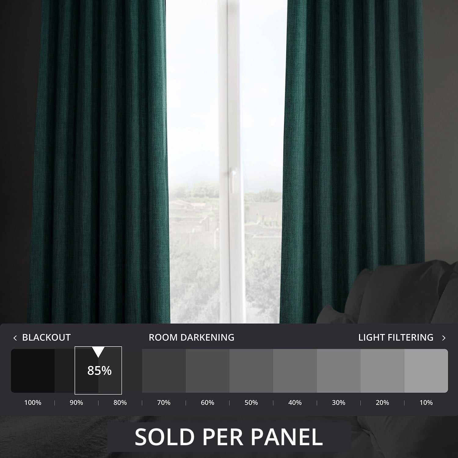 Rideau occultant en faux lin Exclusive Fabrics (1 panneau)