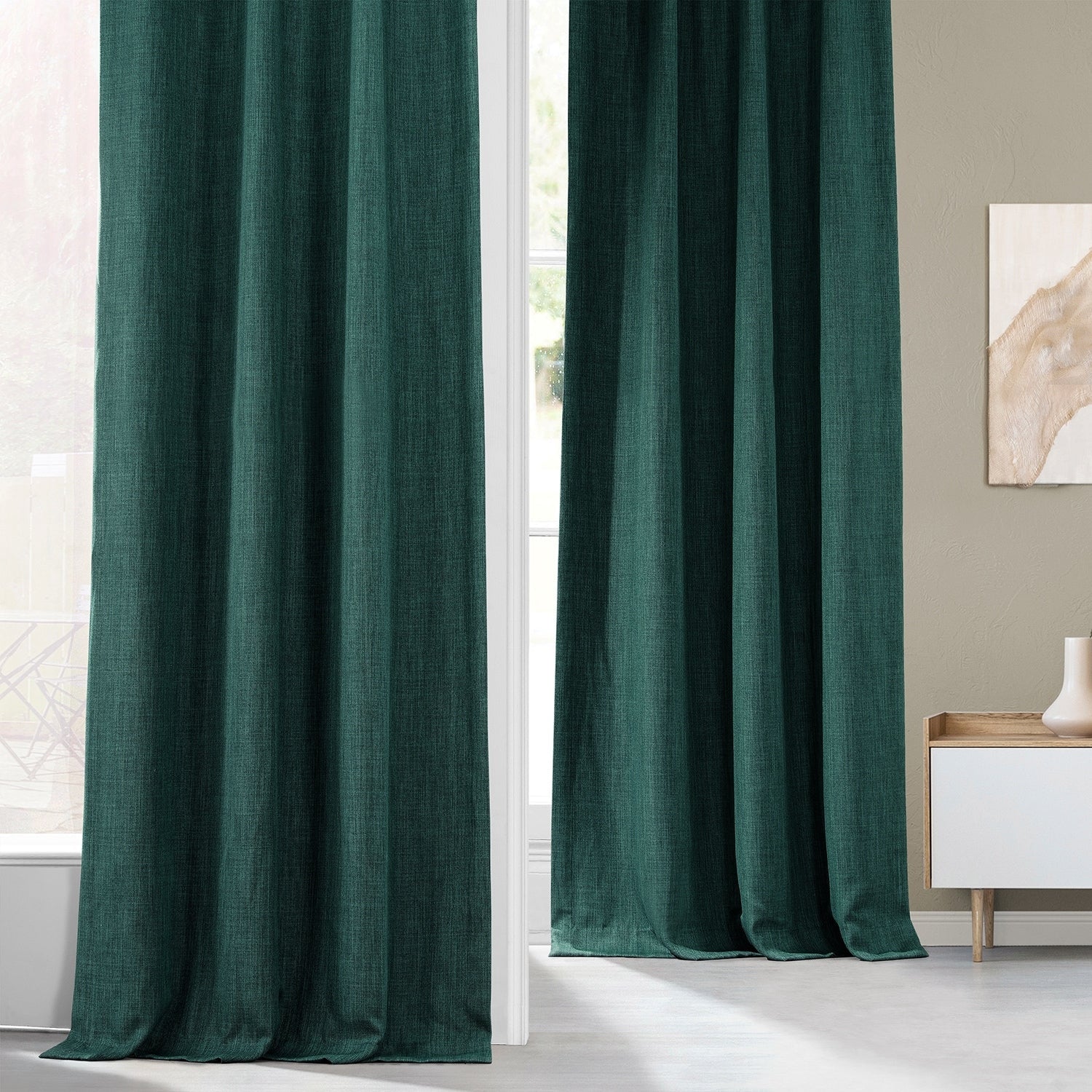 Rideau occultant en faux lin Exclusive Fabrics (1 panneau)