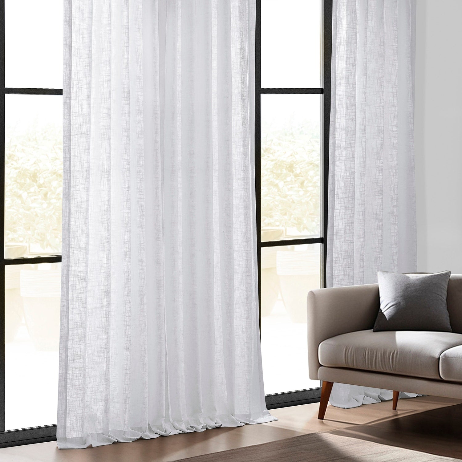 Rideaux filtrant la lumière en imitation lin épais de Exclusive Fabrics pour chambre et salon (1 panneau)
