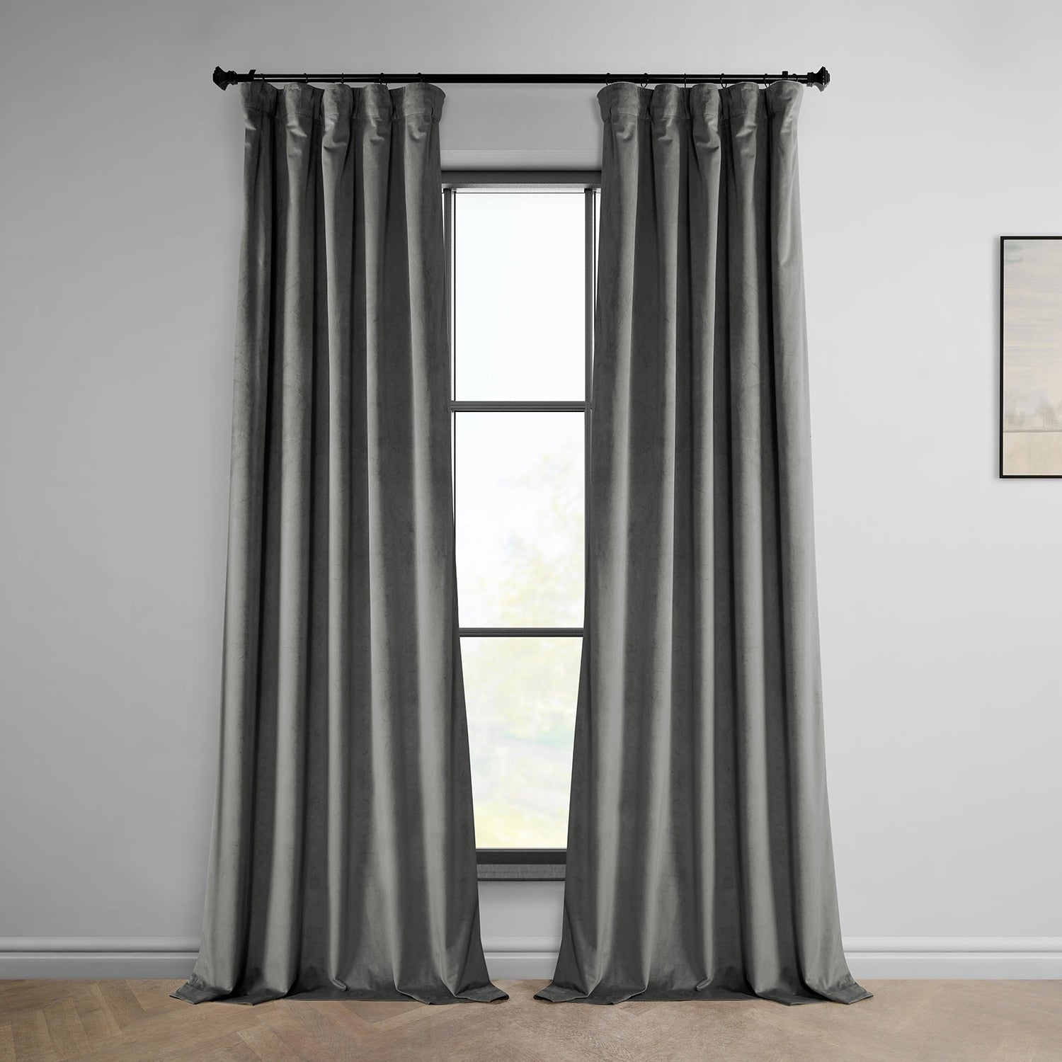 Rideaux occultants en velours pelucheux Heritage Exclusive Fabrics (1 panneau) Rideaux en velours de luxe pour chambre et salon.