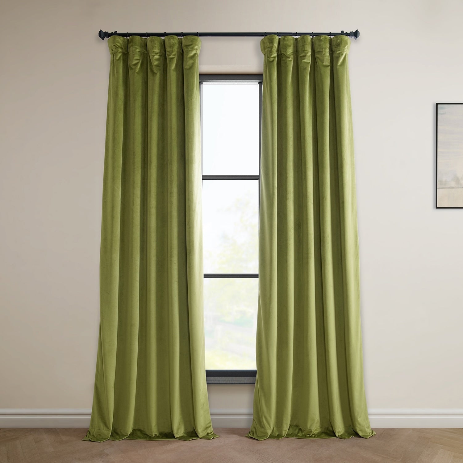 Rideaux occultants en velours pelucheux Heritage Exclusive Fabrics (1 panneau) Rideaux en velours de luxe pour chambre et salon.