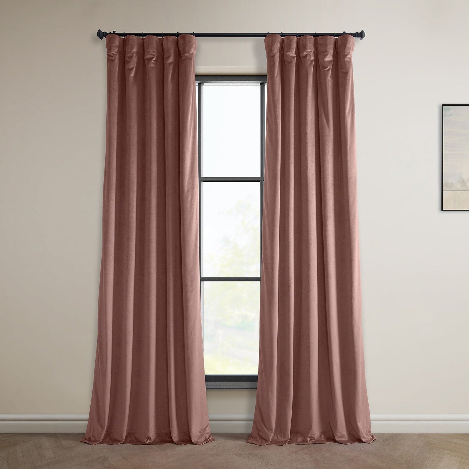 Rideaux occultants en velours pelucheux Heritage Exclusive Fabrics (1 panneau) Rideaux en velours de luxe pour chambre et salon.