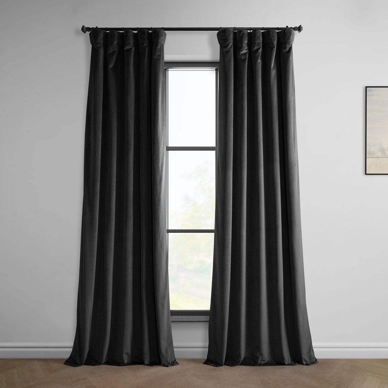 Rideaux occultants en velours pelucheux Heritage Exclusive Fabrics (1 panneau) Rideaux en velours de luxe pour chambre et salon.