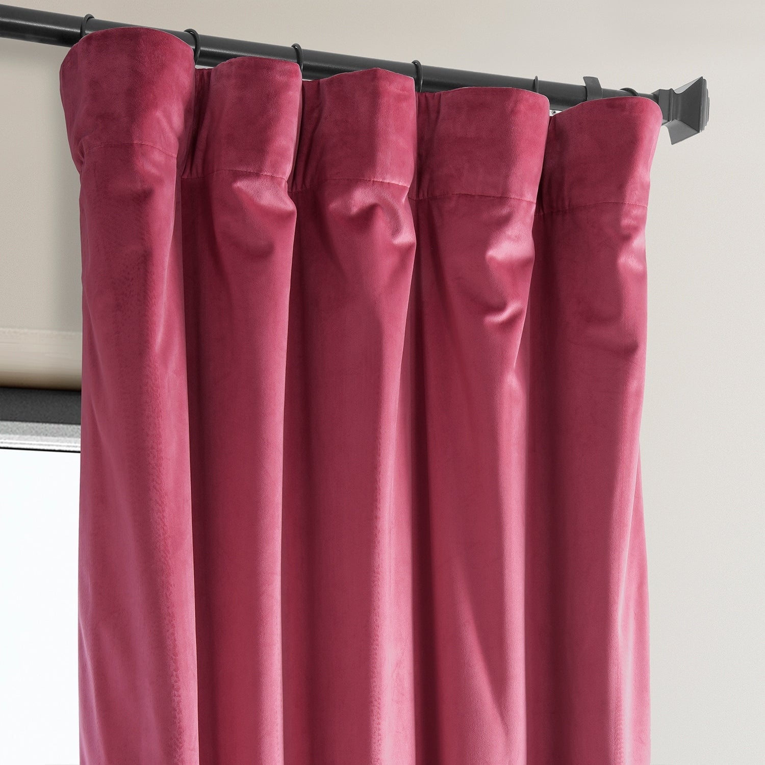 Rideaux occultants en velours pelucheux Heritage Exclusive Fabrics (1 panneau) Rideaux en velours de luxe pour chambre et salon.