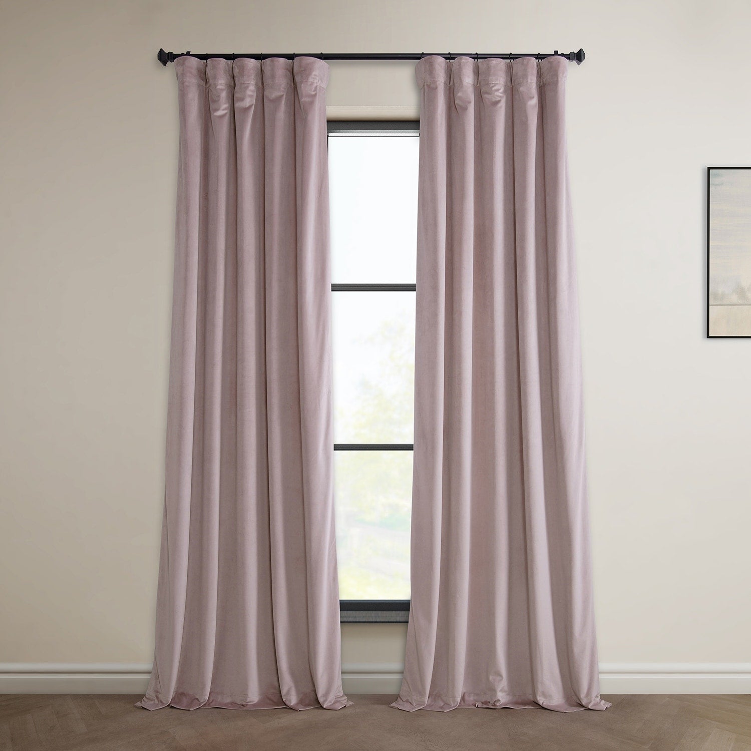 Rideaux occultants en velours pelucheux Heritage Exclusive Fabrics (1 panneau) Rideaux en velours de luxe pour chambre et salon.