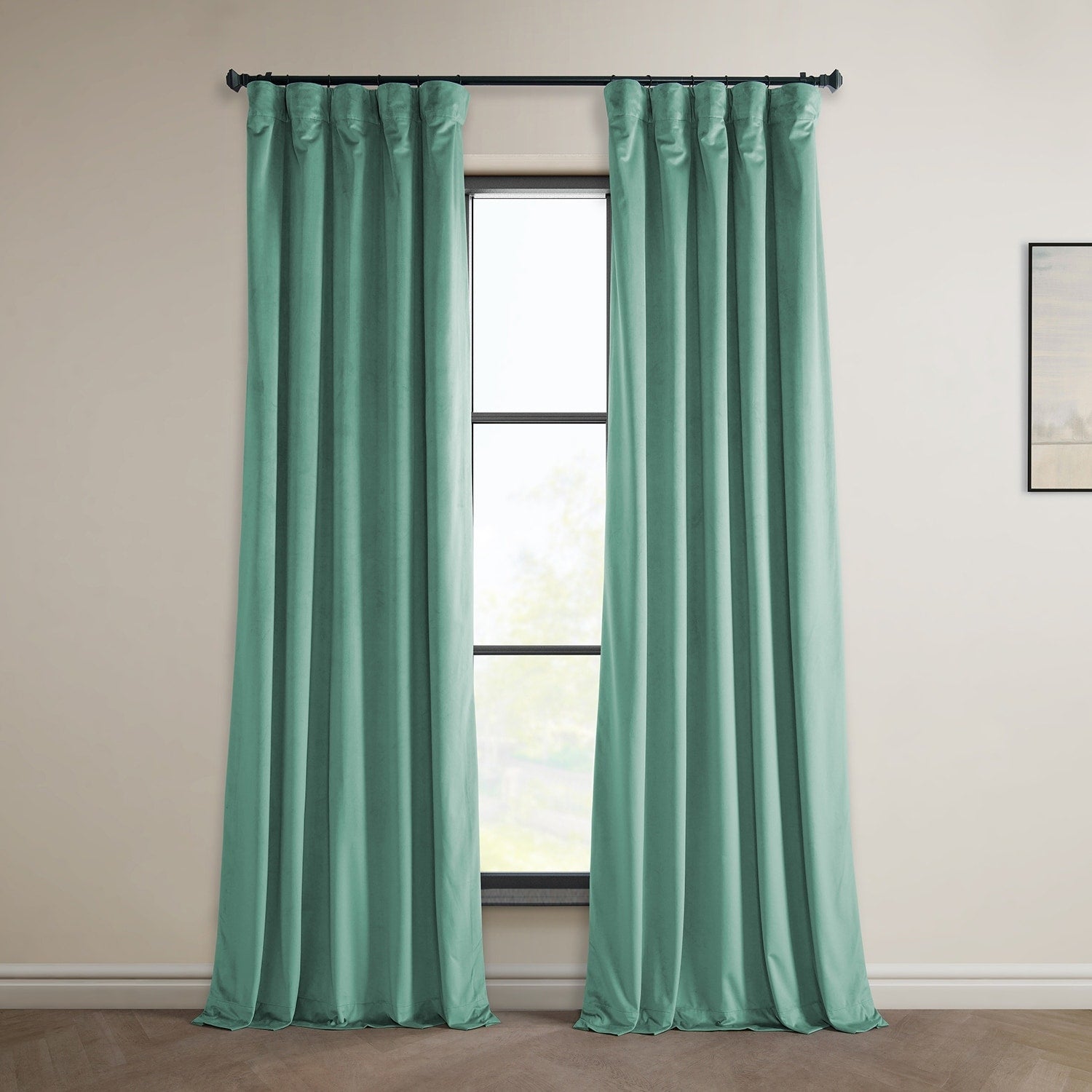 Rideaux occultants en velours pelucheux Heritage Exclusive Fabrics (1 panneau) Rideaux en velours de luxe pour chambre et salon.