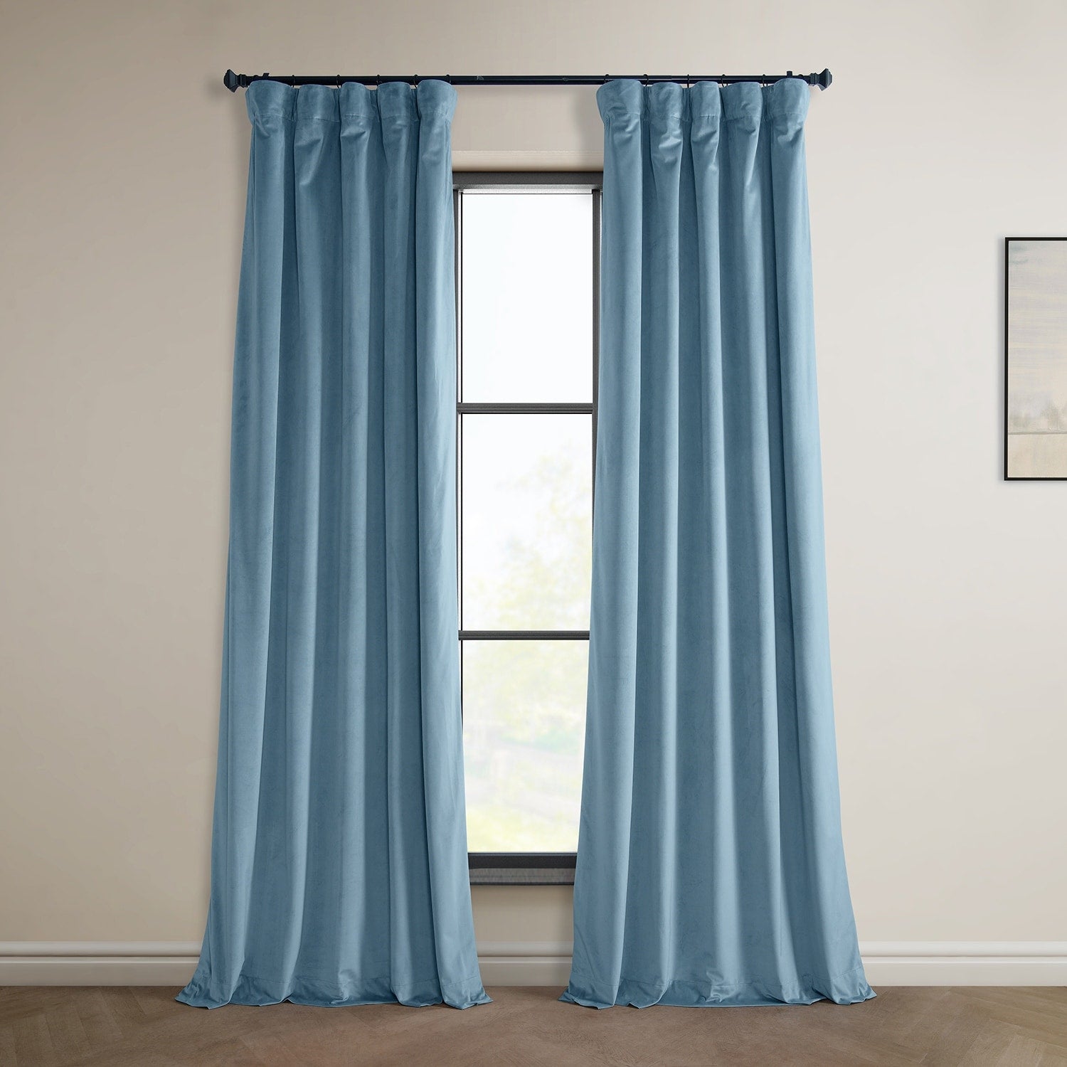 Rideaux occultants en velours pelucheux Heritage Exclusive Fabrics (1 panneau) Rideaux en velours de luxe pour chambre et salon.
