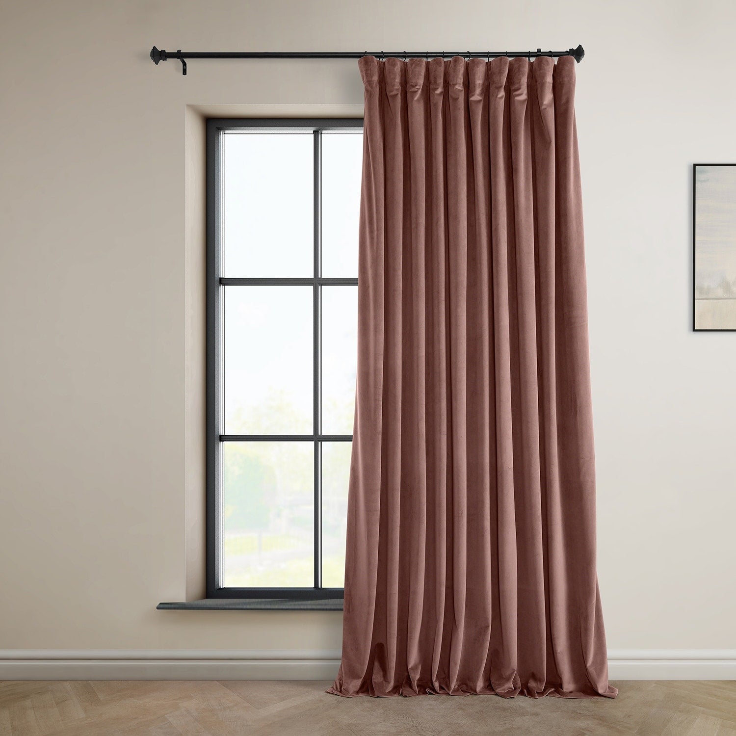 Rideaux occultants en velours pelucheux Heritage Exclusive Fabrics (1 panneau) Rideaux en velours de luxe pour chambre et salon.