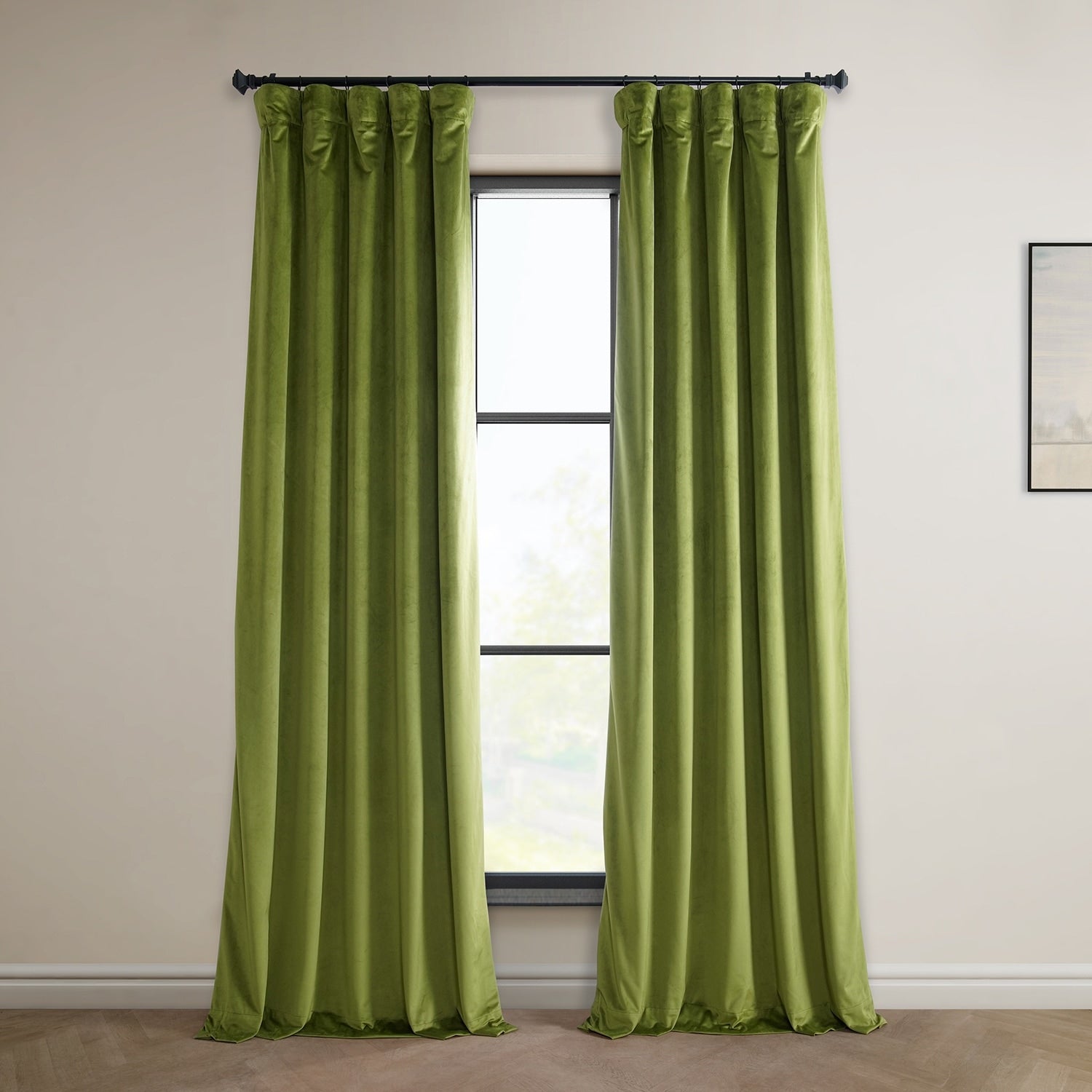 Rideaux occultants en velours pelucheux Heritage Exclusive Fabrics (1 panneau) Rideaux en velours de luxe pour chambre et salon.