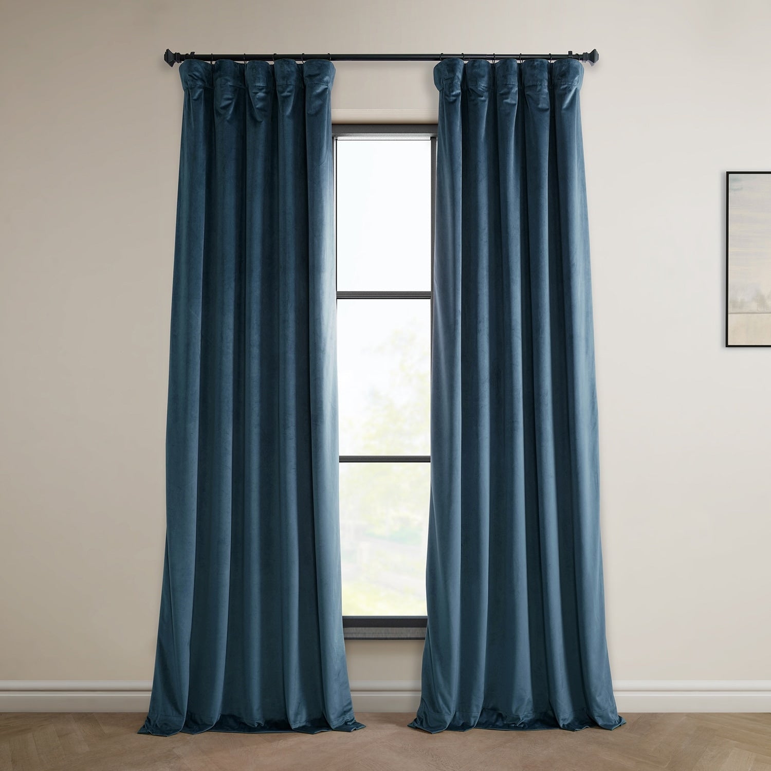 Rideaux occultants en velours pelucheux Heritage Exclusive Fabrics (1 panneau) Rideaux en velours de luxe pour chambre et salon.