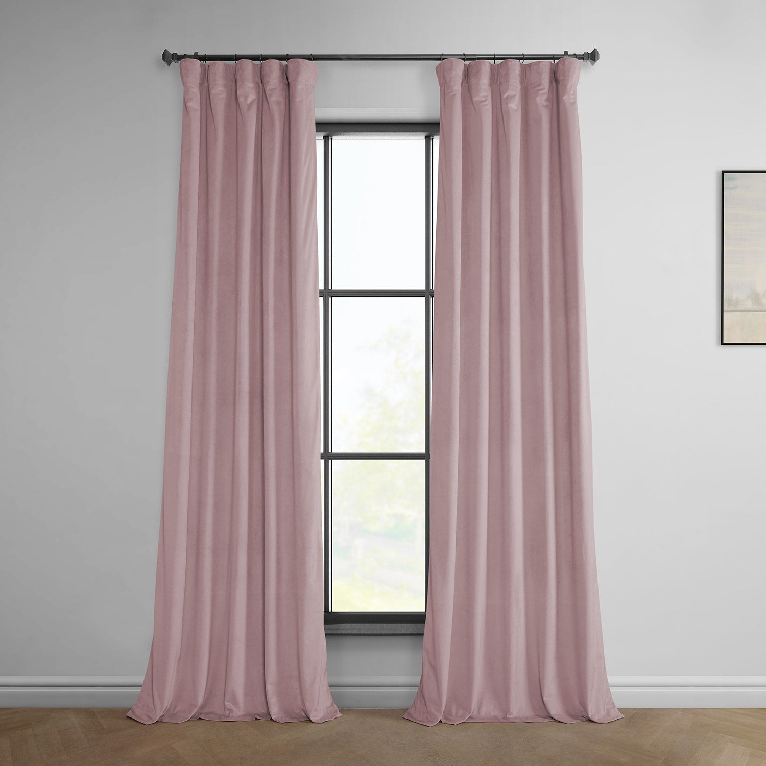 Rideaux occultants en velours pelucheux Heritage Exclusive Fabrics (1 panneau) Rideaux en velours de luxe pour chambre et salon.