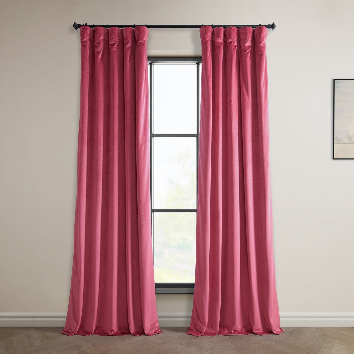 Rideaux occultants en velours pelucheux Heritage Exclusive Fabrics (1 panneau) Rideaux en velours de luxe pour chambre et salon.