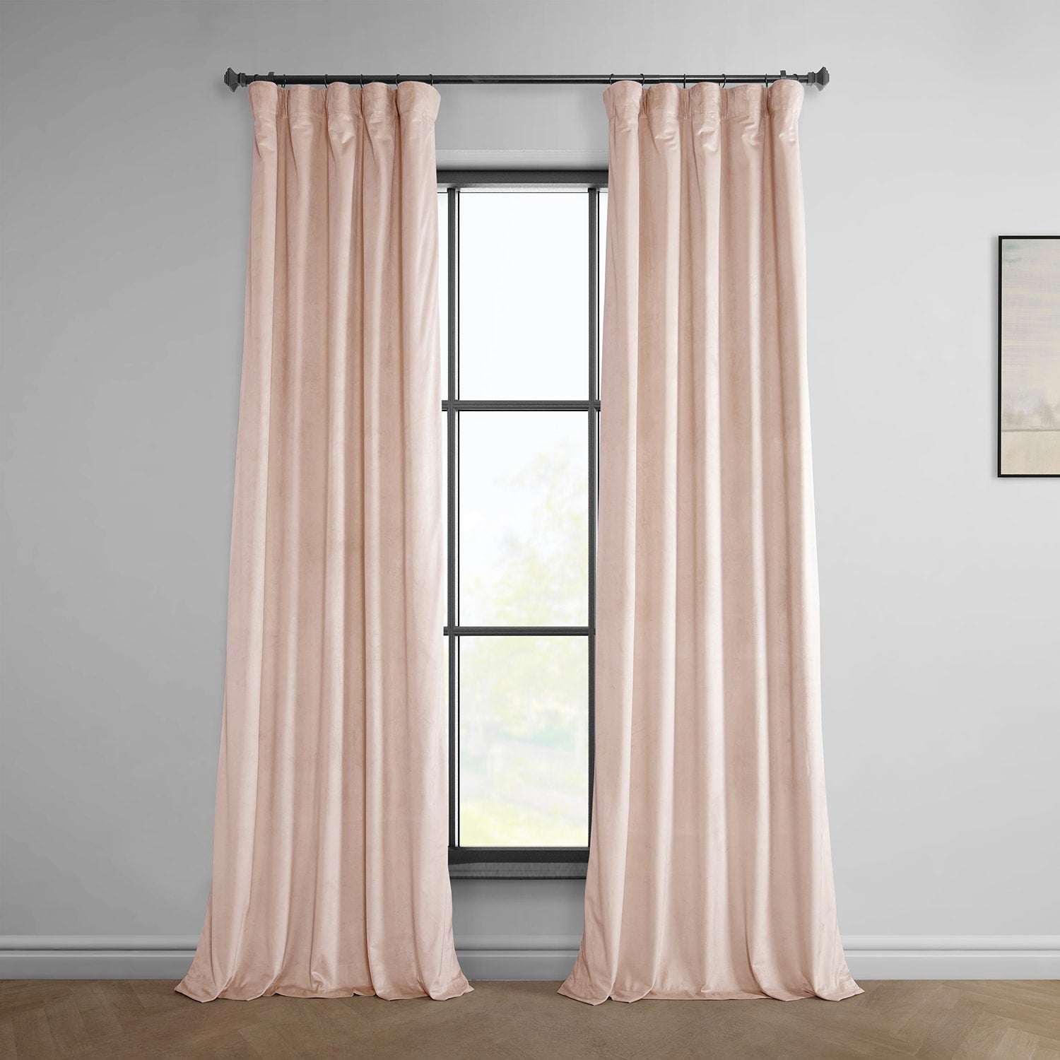 Rideaux occultants en velours pelucheux Heritage Exclusive Fabrics (1 panneau) Rideaux en velours de luxe pour chambre et salon.