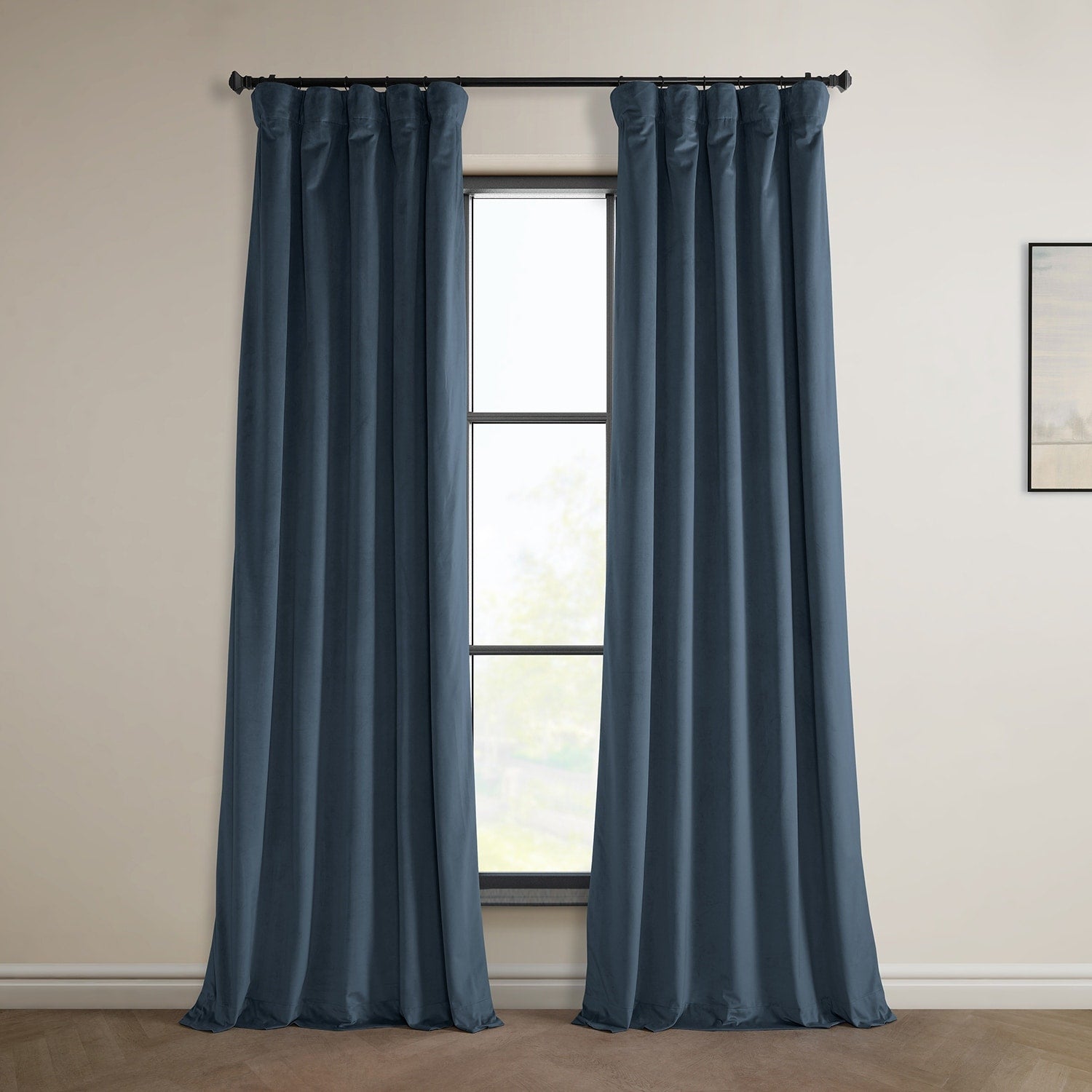 Rideaux occultants en velours pelucheux Heritage Exclusive Fabrics (1 panneau) Rideaux en velours de luxe pour chambre et salon.