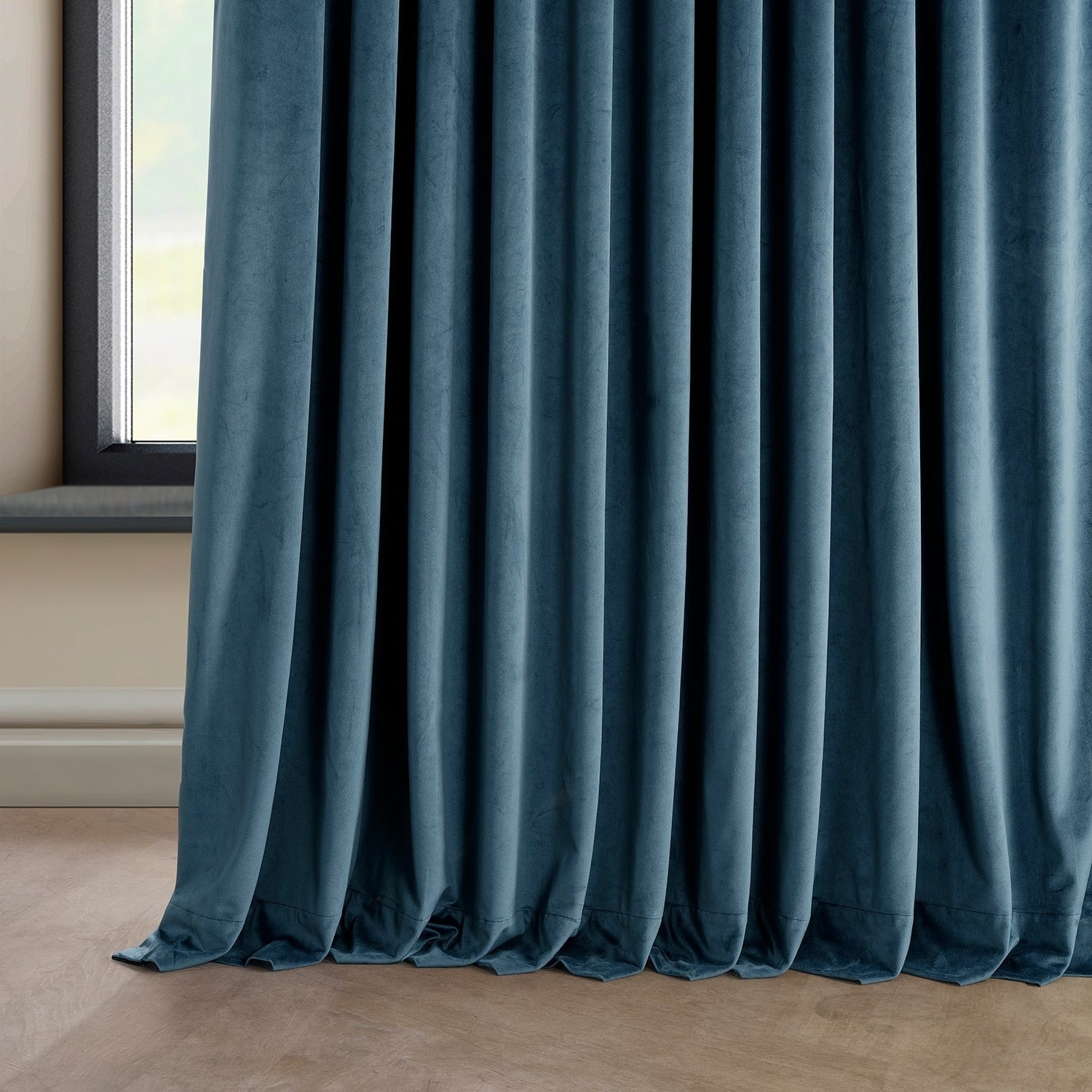 Rideau occultant extra large en velours moelleux Heritage de Exclusive Fabrics (1 panneau)
