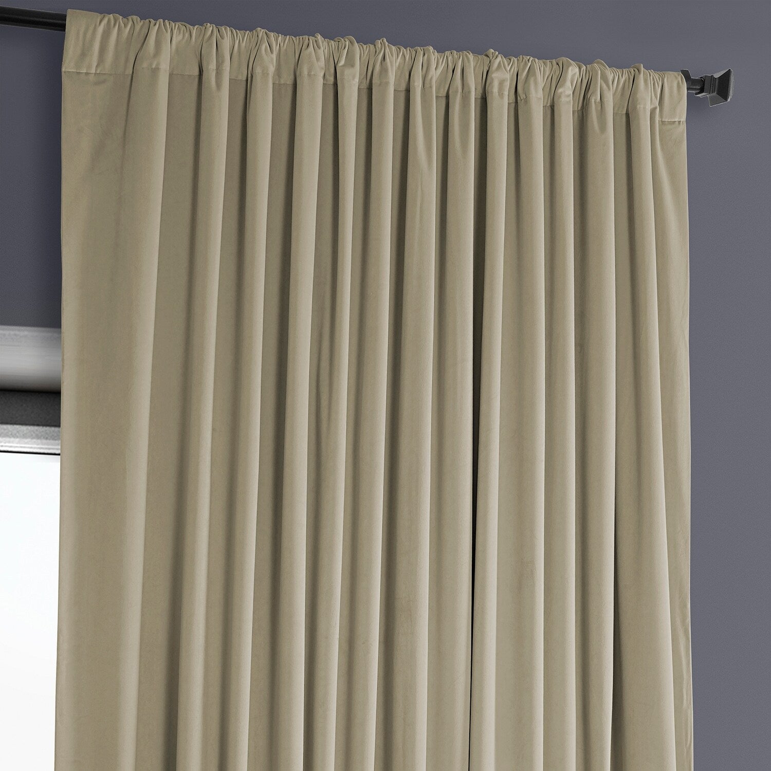Rideau occultant extra large en velours moelleux Heritage de Exclusive Fabrics (1 panneau)