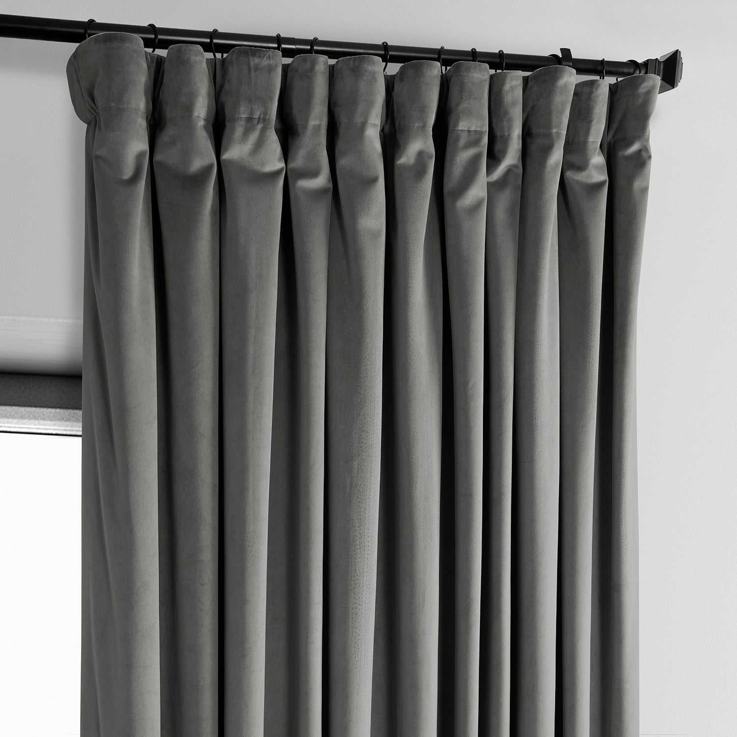 Rideau occultant extra large en velours moelleux Heritage de Exclusive Fabrics (1 panneau)