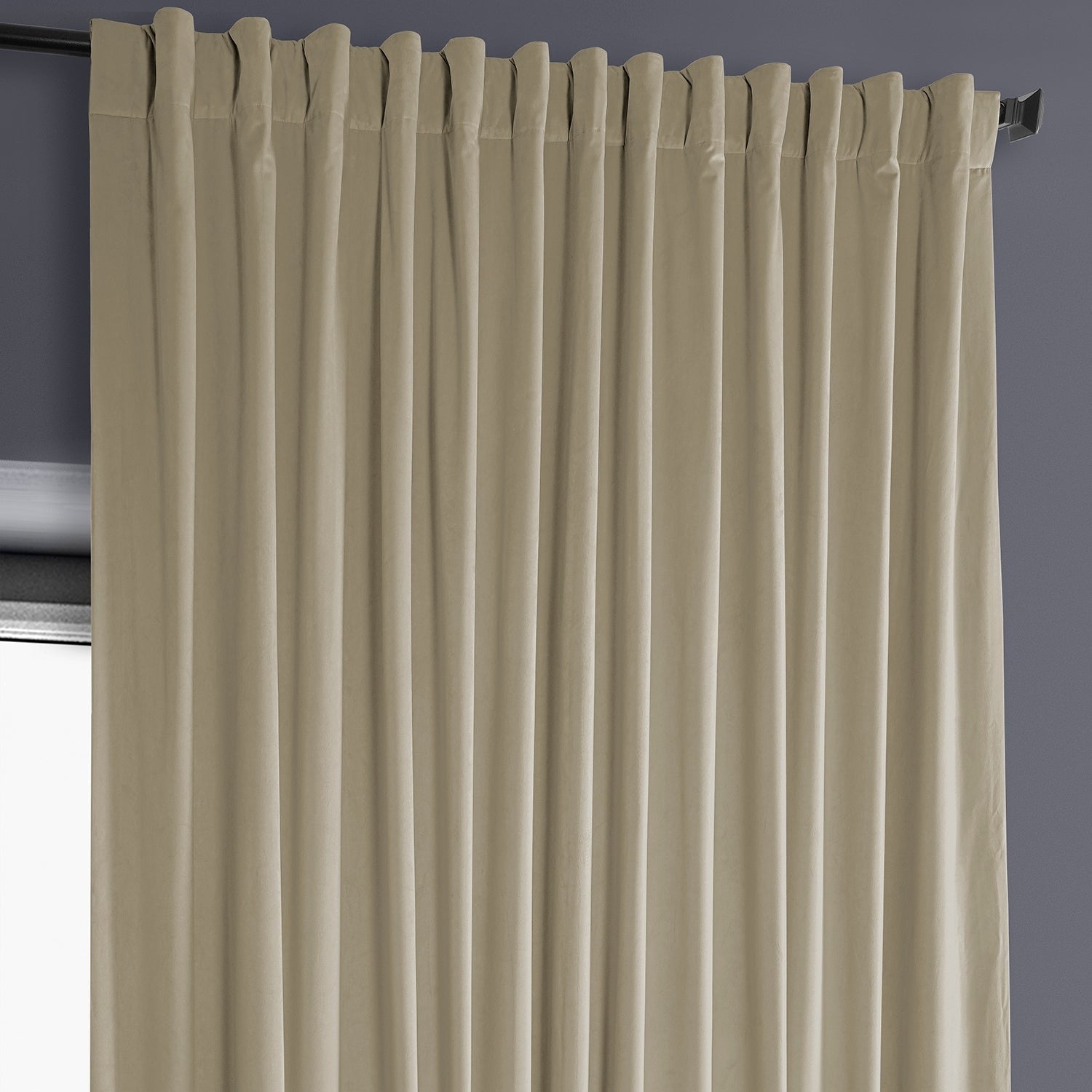 Rideau occultant extra large en velours moelleux Heritage de Exclusive Fabrics (1 panneau)