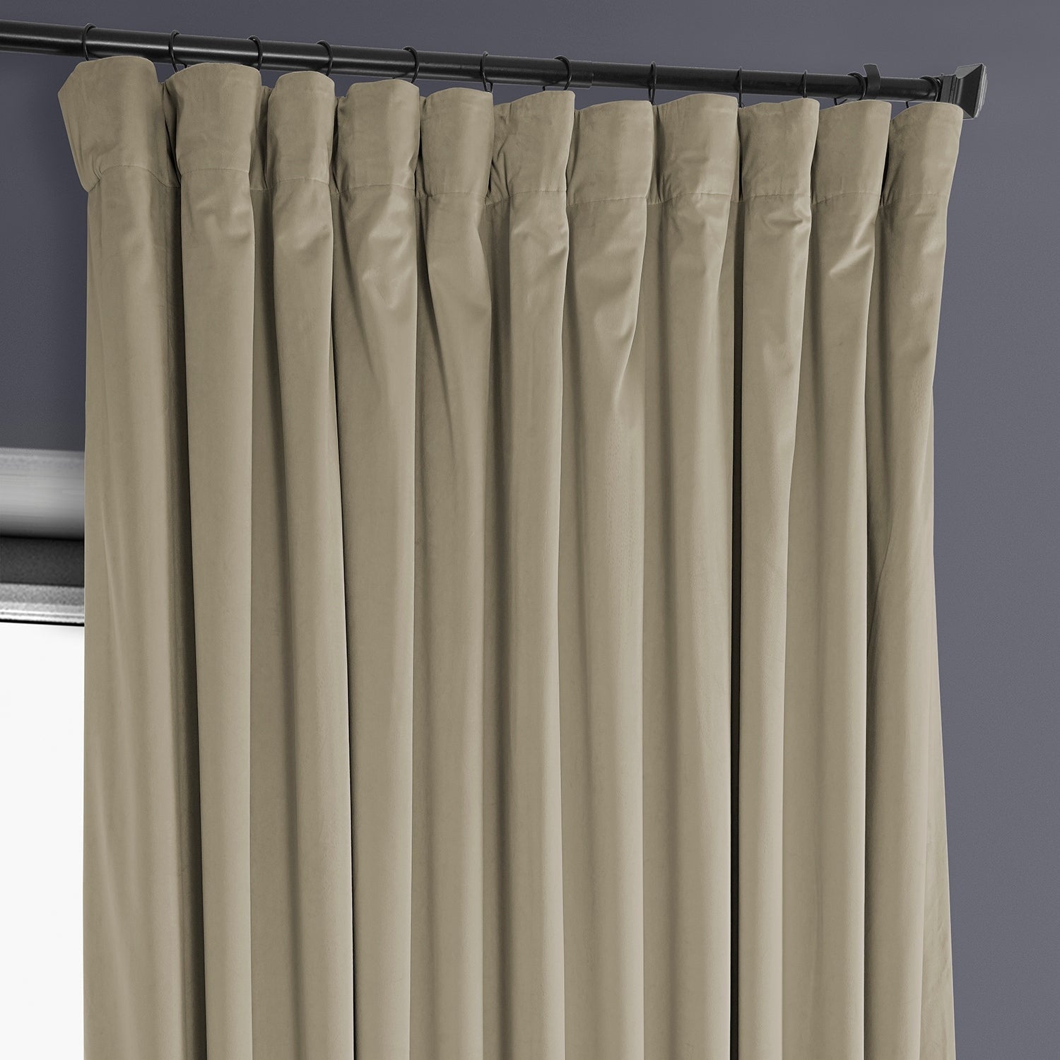 Rideau occultant extra large en velours moelleux Heritage de Exclusive Fabrics (1 panneau)