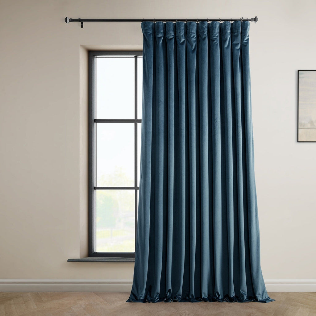 Rideau occultant extra large en velours moelleux Heritage de Exclusive Fabrics (1 panneau)