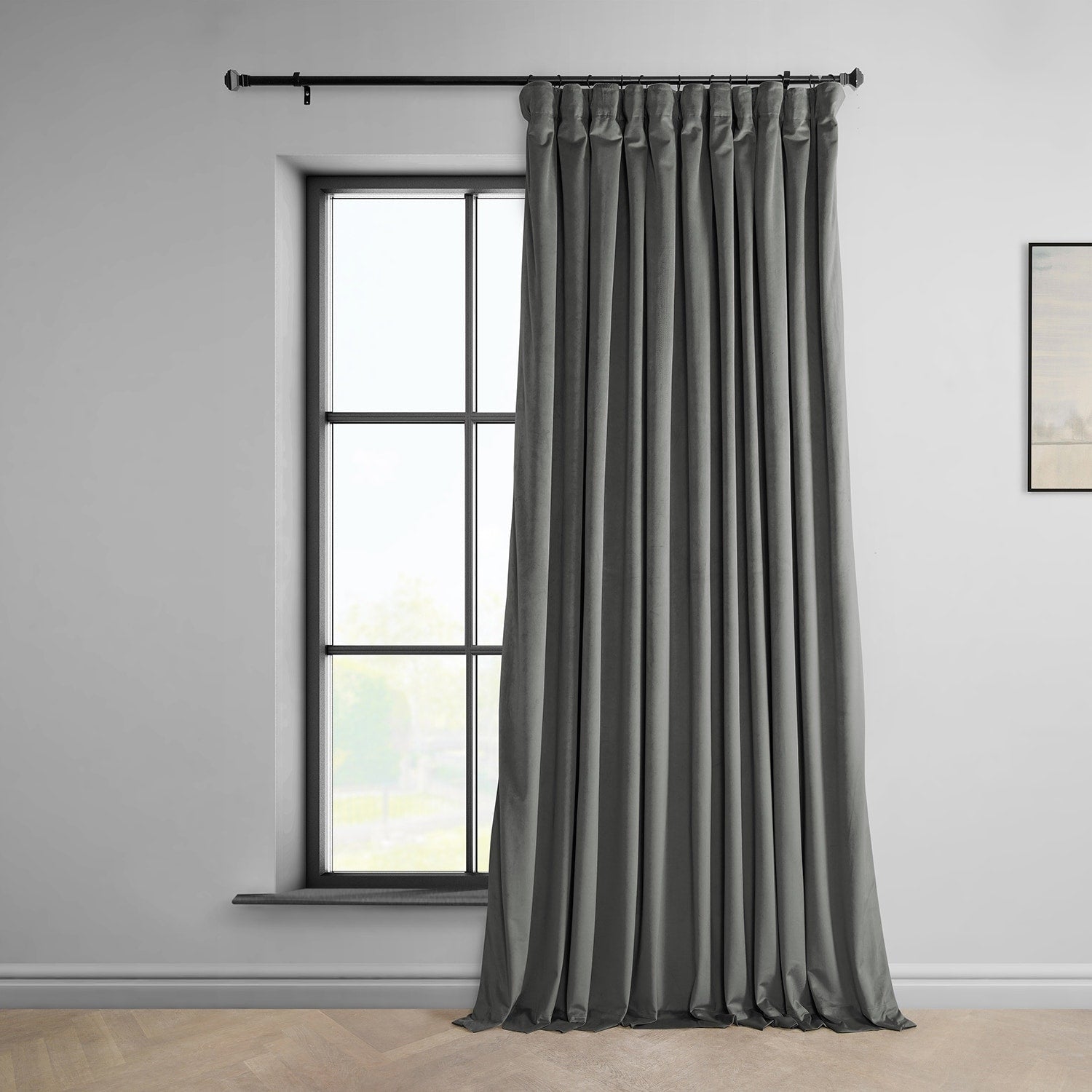 Rideau occultant extra large en velours moelleux Heritage de Exclusive Fabrics (1 panneau)