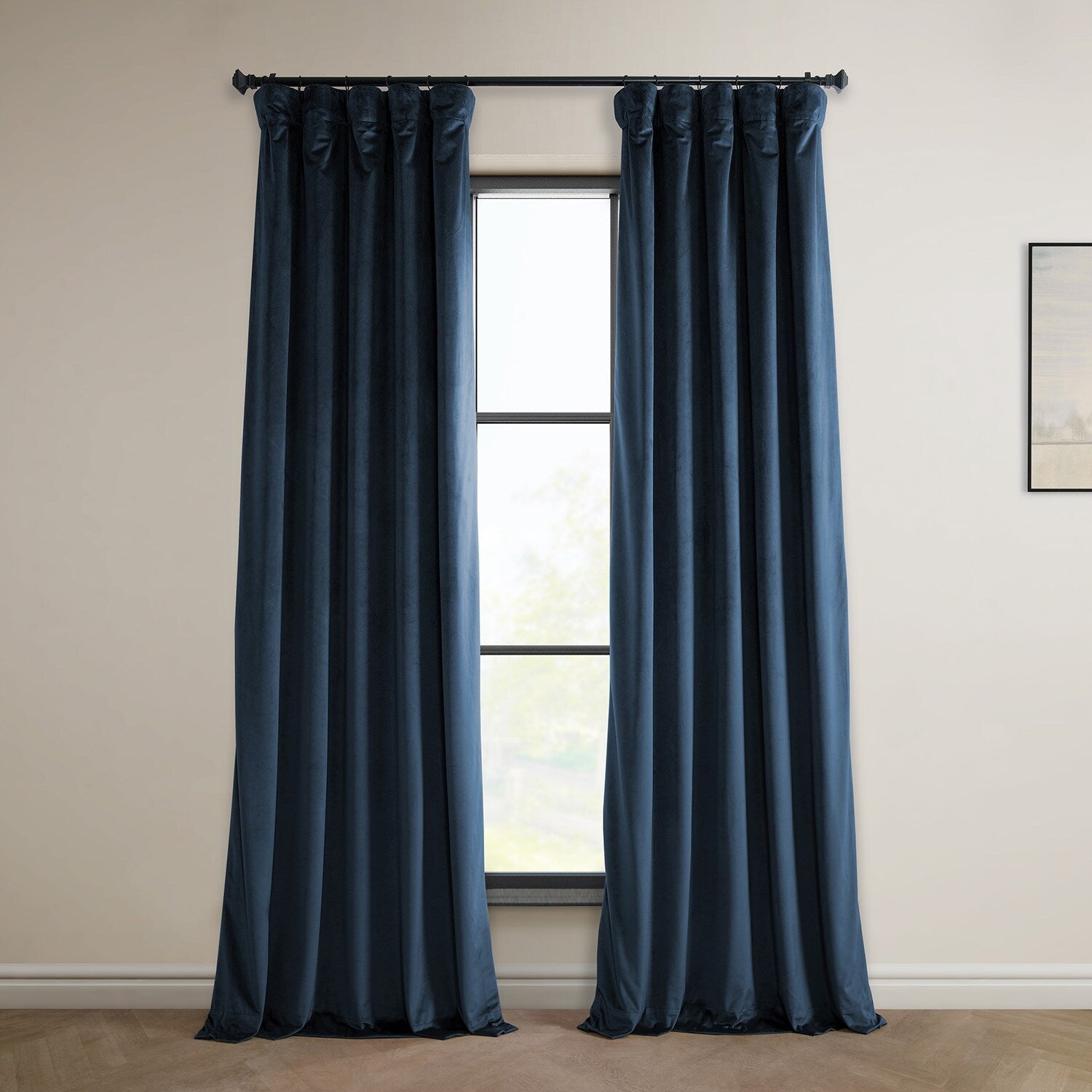Rideau occultant en velours moelleux Heritage Exclusive Fabrics (1 panneau) - Draperie simple luxueuse pour un obscurcissement accru de la pièce