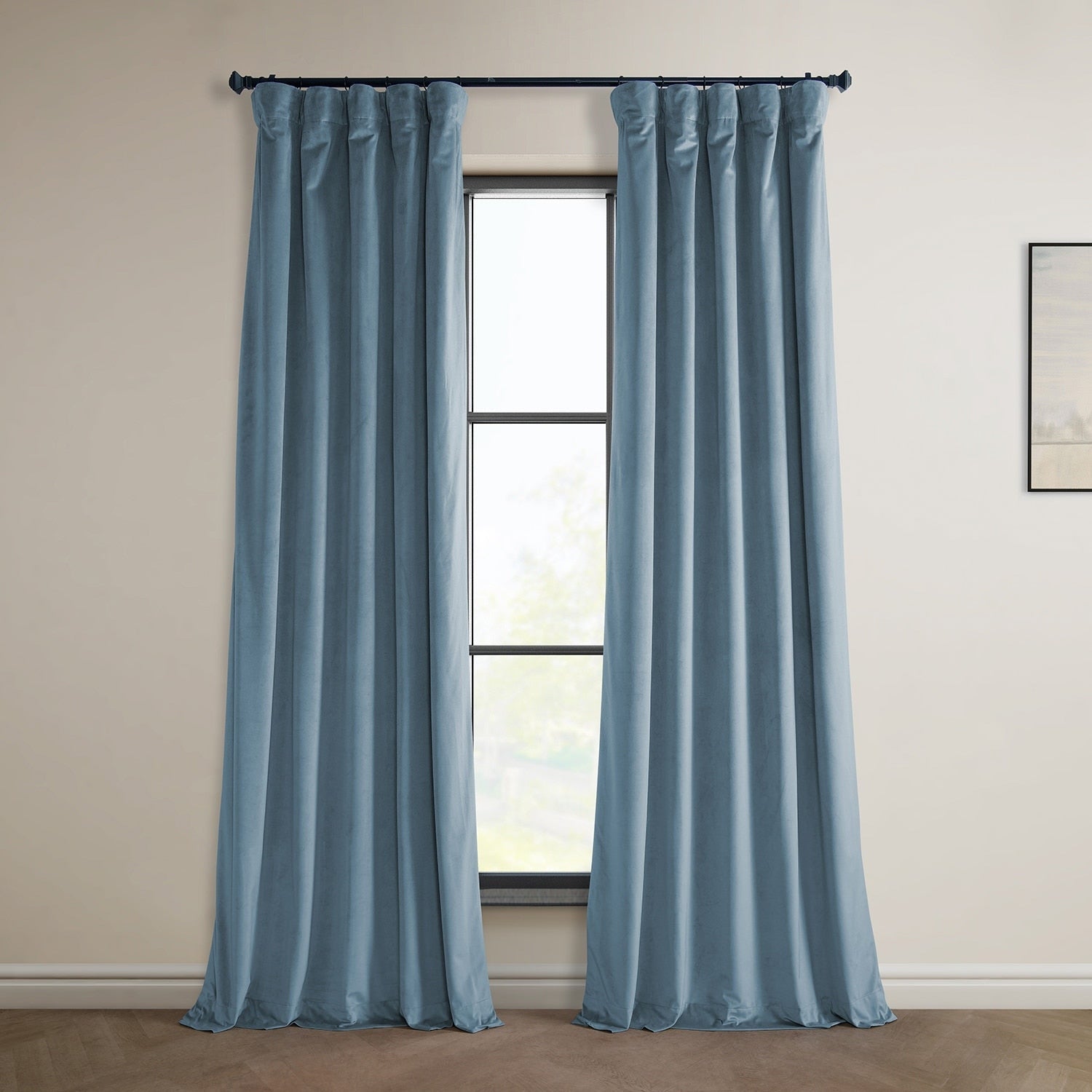 Rideau occultant en velours moelleux Heritage Exclusive Fabrics (1 panneau) - Draperie simple luxueuse pour un obscurcissement accru de la pièce