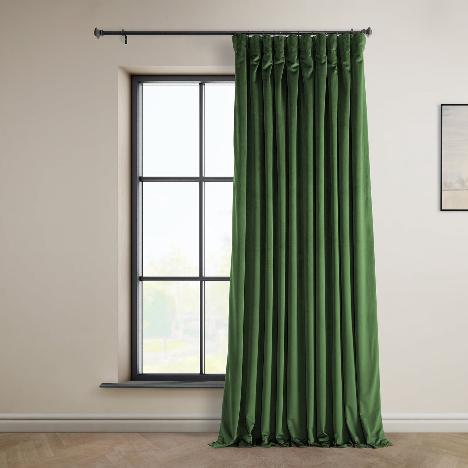 Rideau occultant en velours moelleux Heritage Exclusive Fabrics (1 panneau) - Draperie simple luxueuse pour un obscurcissement accru de la pièce