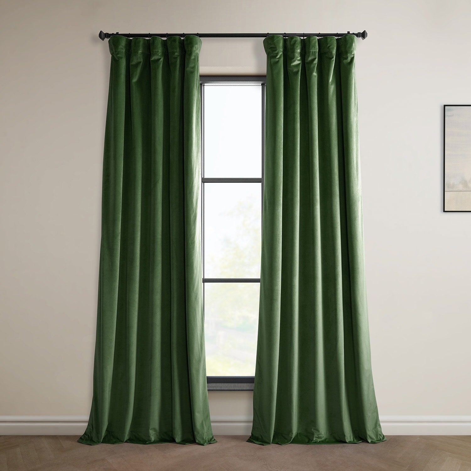 Rideau occultant en velours moelleux Heritage Exclusive Fabrics (1 panneau) - Draperie simple luxueuse pour un obscurcissement accru de la pièce