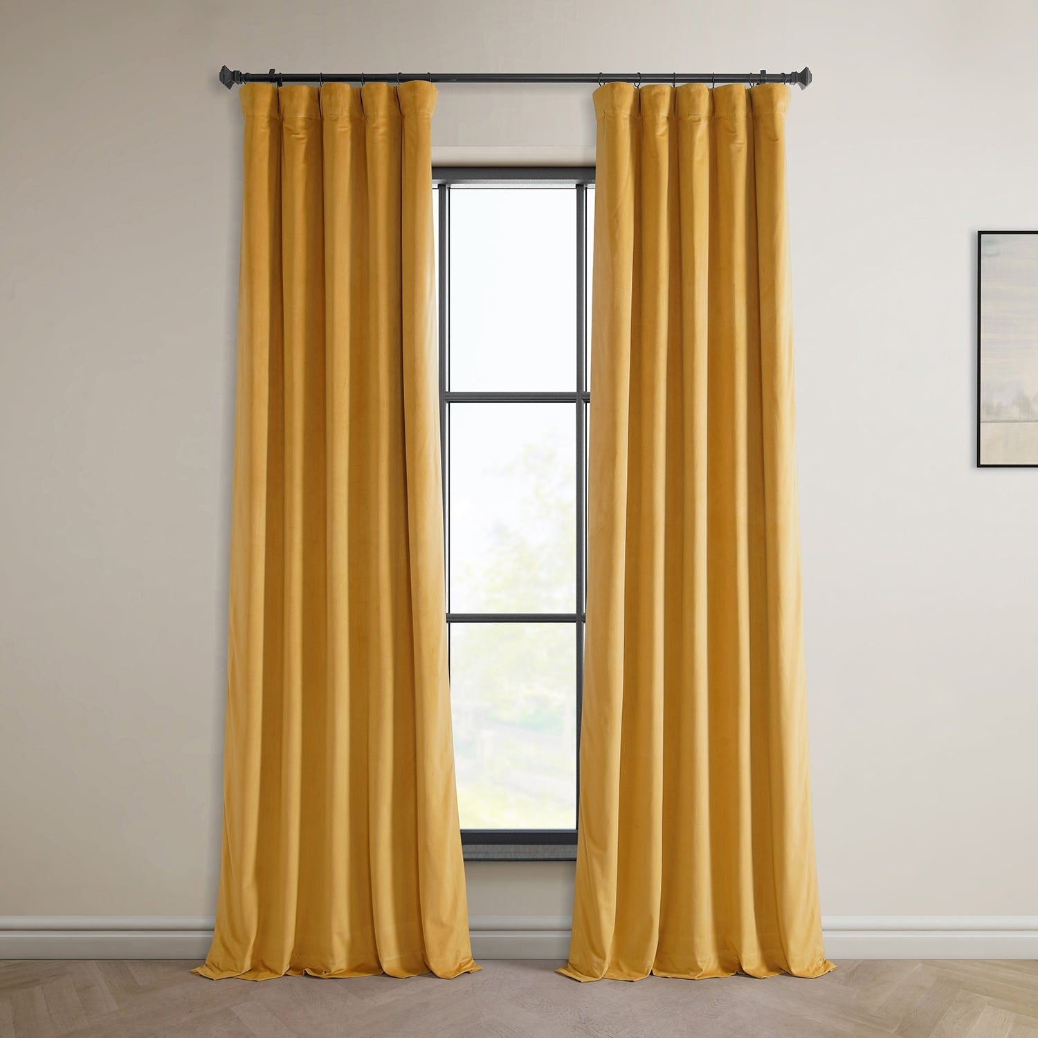 Rideau occultant en velours moelleux Heritage Exclusive Fabrics (1 panneau) - Draperie simple luxueuse pour un obscurcissement accru de la pièce