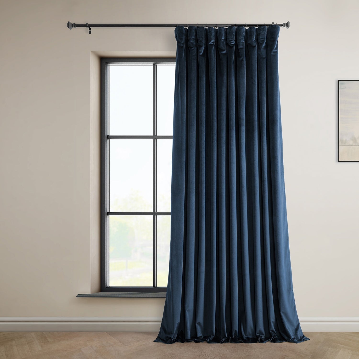 Rideau occultant en velours moelleux Heritage Exclusive Fabrics (1 panneau) - Draperie simple luxueuse pour un obscurcissement accru de la pièce