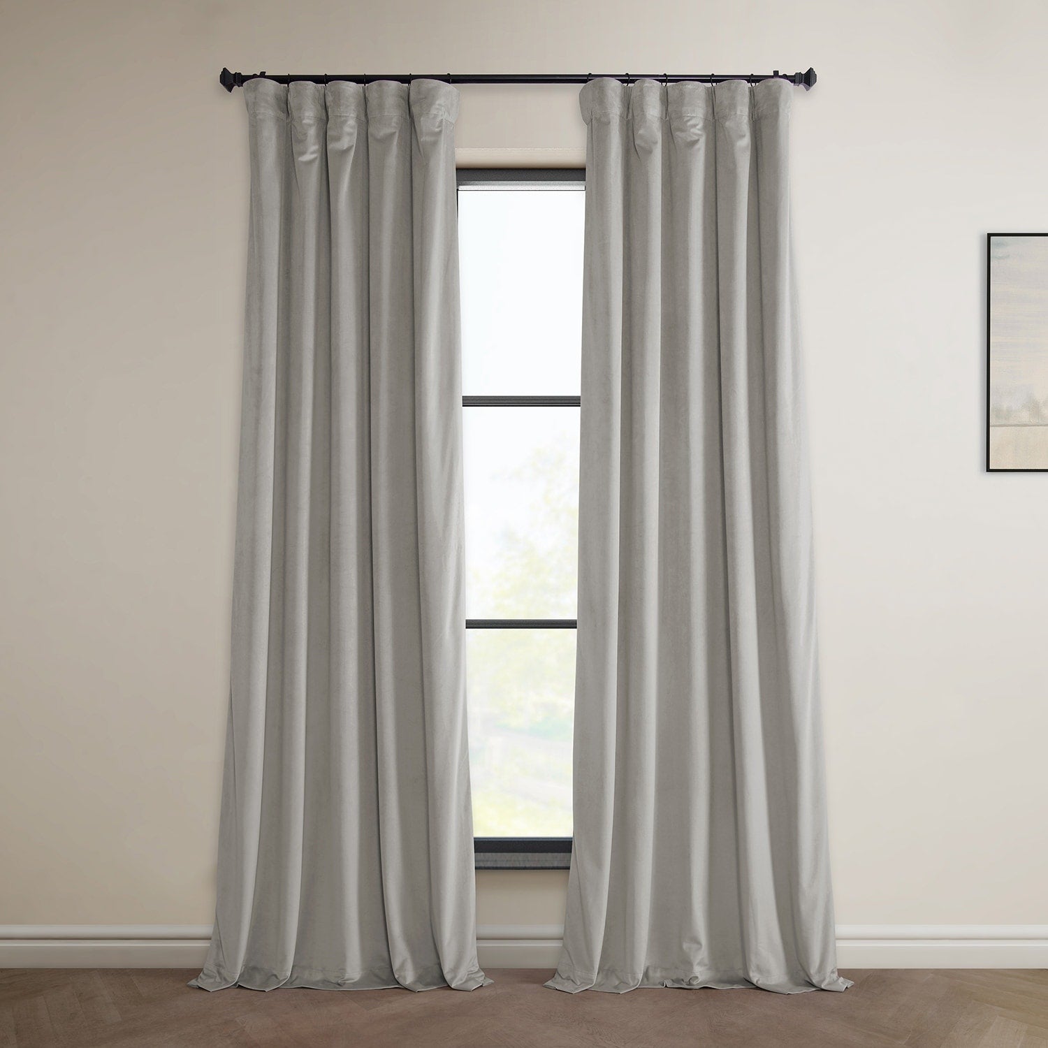 Rideau occultant en velours moelleux Heritage Exclusive Fabrics (1 panneau) - Draperie simple luxueuse pour un obscurcissement accru de la pièce