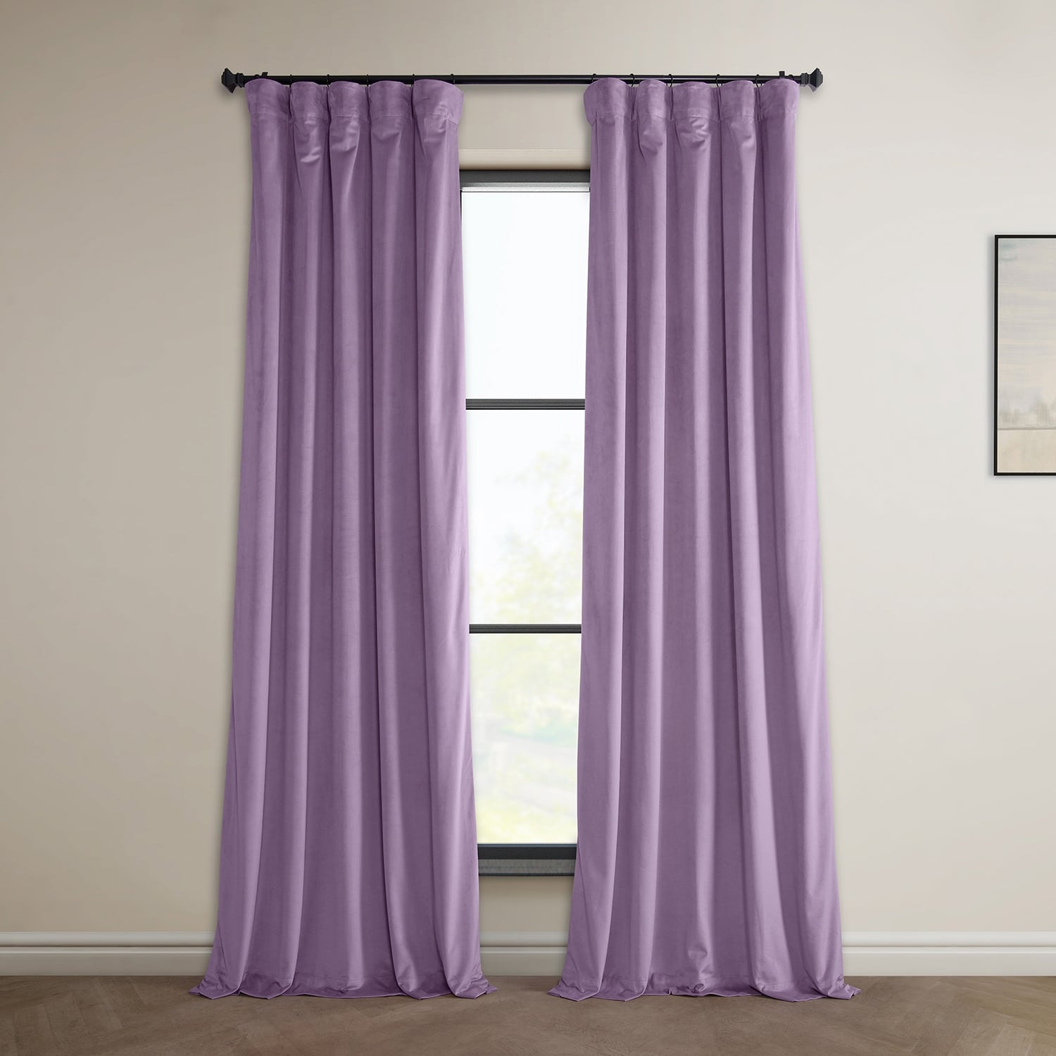 Rideau occultant en velours moelleux Heritage Exclusive Fabrics (1 panneau) - Draperie simple luxueuse pour un obscurcissement accru de la pièce
