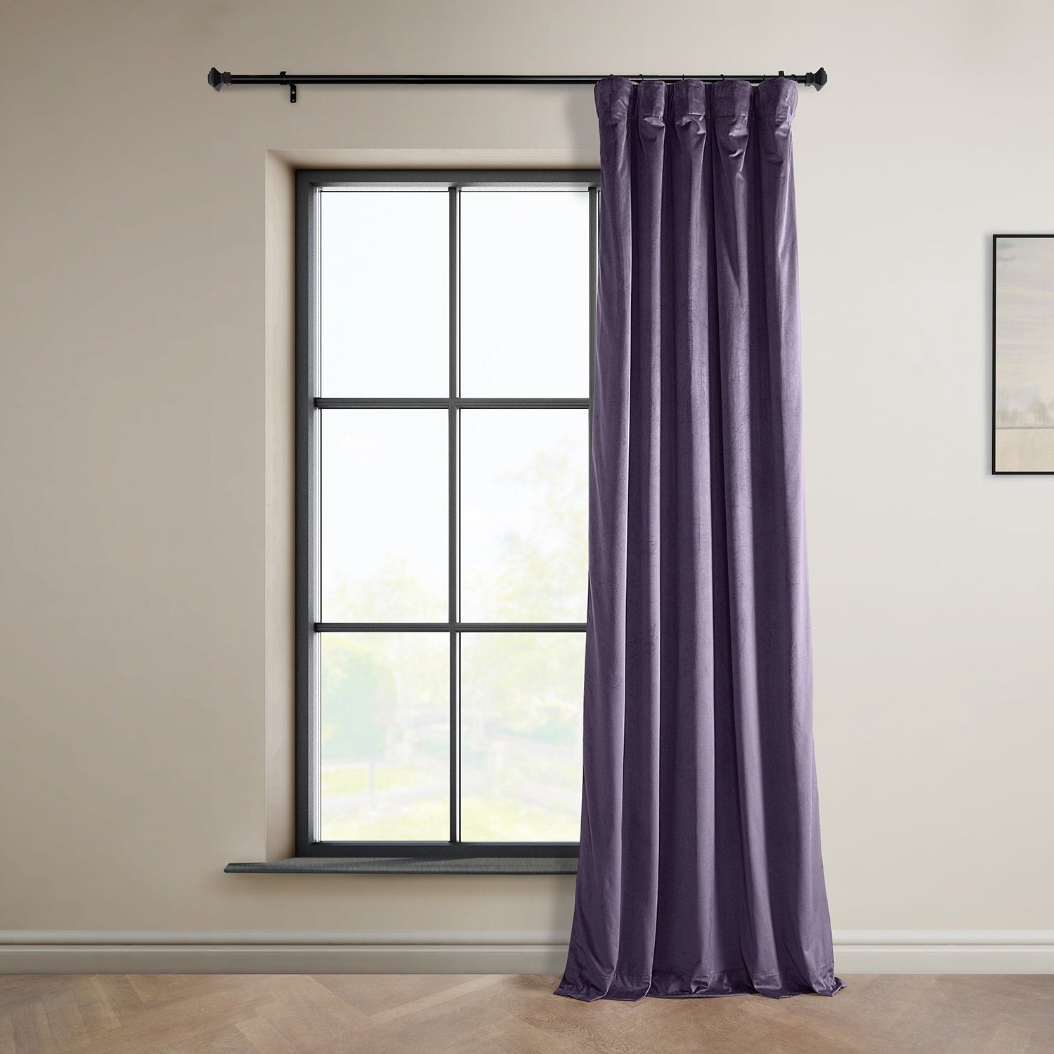 Rideau occultant en velours moelleux Heritage Exclusive Fabrics (1 panneau) - Draperie simple luxueuse pour un obscurcissement accru de la pièce