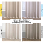 Rideaux occultants en faux lin italien Exclusive Fabrics pour chambre et salon - Rideaux de fenêtre à panneau unique