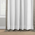 Rideaux occultants en faux lin italien Exclusive Fabrics pour chambre et salon - Rideaux de fenêtre à panneau unique