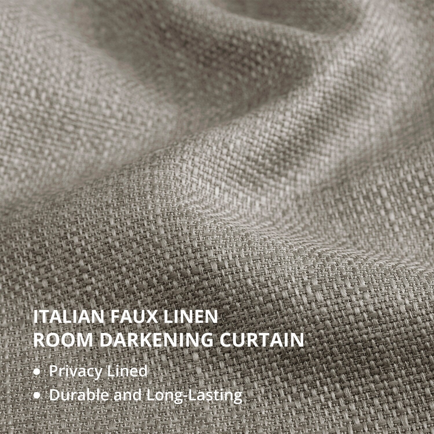 Rideaux occultants en faux lin italien Exclusive Fabrics pour chambre et salon - Rideaux de fenêtre à panneau unique