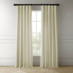 Rideaux occultants en faux lin italien Exclusive Fabrics pour chambre et salon - Rideaux de fenêtre à panneau unique
