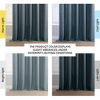 Rideaux occultants en faux lin italien Exclusive Fabrics pour chambre et salon - Rideaux de fenêtre à panneau unique
