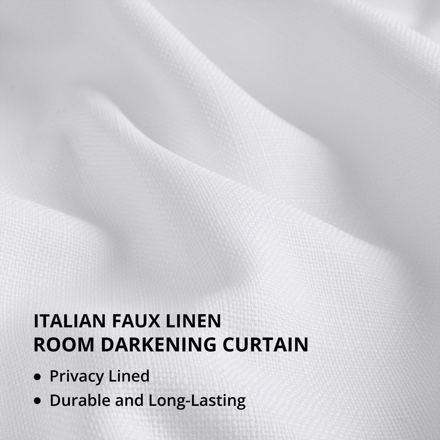 Rideaux occultants en faux lin italien Exclusive Fabrics pour chambre et salon - Rideaux de fenêtre à panneau unique