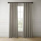 Rideaux occultants en faux lin italien Exclusive Fabrics pour chambre et salon - Rideaux de fenêtre à panneau unique