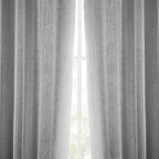 Rideaux occultants en faux lin italien Exclusive Fabrics pour chambre et salon - Rideaux de fenêtre à panneau unique