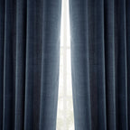 Rideaux occultants en faux lin italien Exclusive Fabrics pour chambre et salon - Rideaux de fenêtre à panneau unique