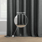 Rideaux occultants en faux lin italien Exclusive Fabrics pour chambre et salon - Rideaux de fenêtre à panneau unique