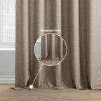 Rideaux occultants en faux lin italien Exclusive Fabrics pour chambre et salon - Rideaux de fenêtre à panneau unique