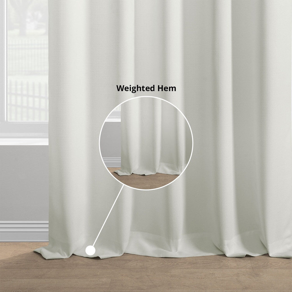 Rideaux occultants en faux lin italien Exclusive Fabrics pour chambre et salon - Rideaux de fenêtre à panneau unique