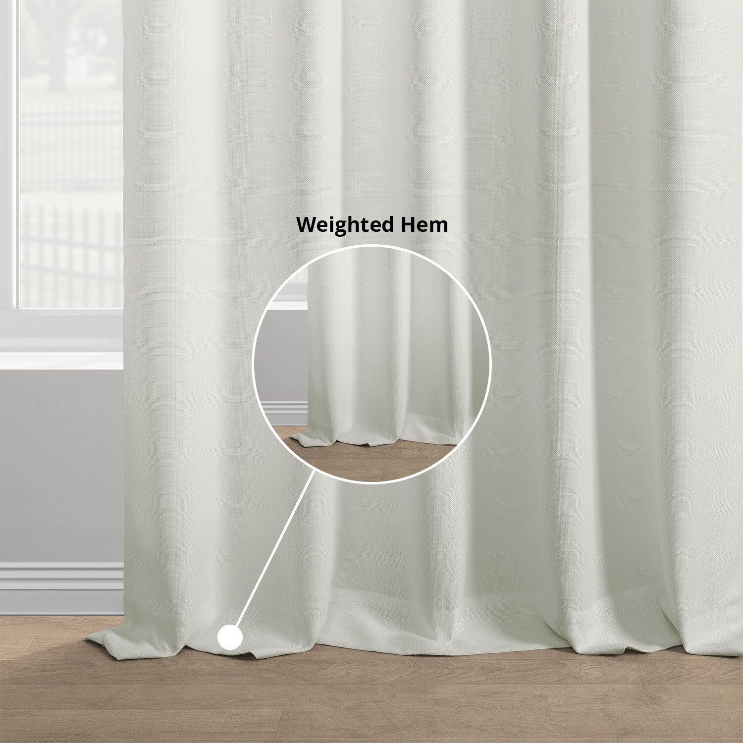 Rideaux occultants en faux lin italien Exclusive Fabrics pour chambre et salon - Rideaux de fenêtre à panneau unique
