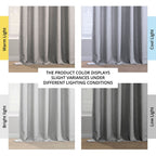 Rideaux occultants en faux lin italien Exclusive Fabrics pour chambre et salon - Rideaux de fenêtre à panneau unique